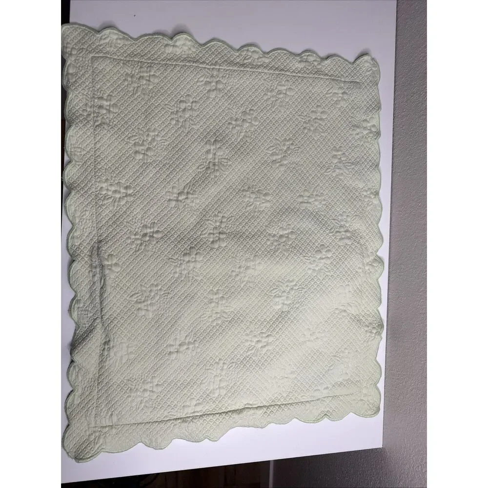 2-PC Pottery Barn Kids Diamond Quilted Scalloped Edge Standard Pillow Shams